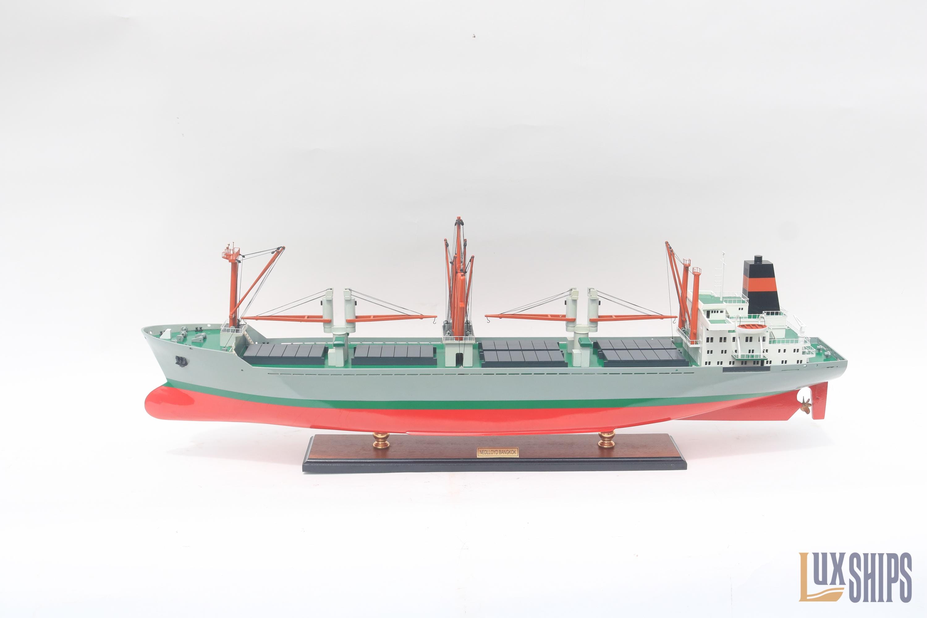 手作り木製模型船 ネドロイド バンコク 100 cm (39インチ) 貨物船