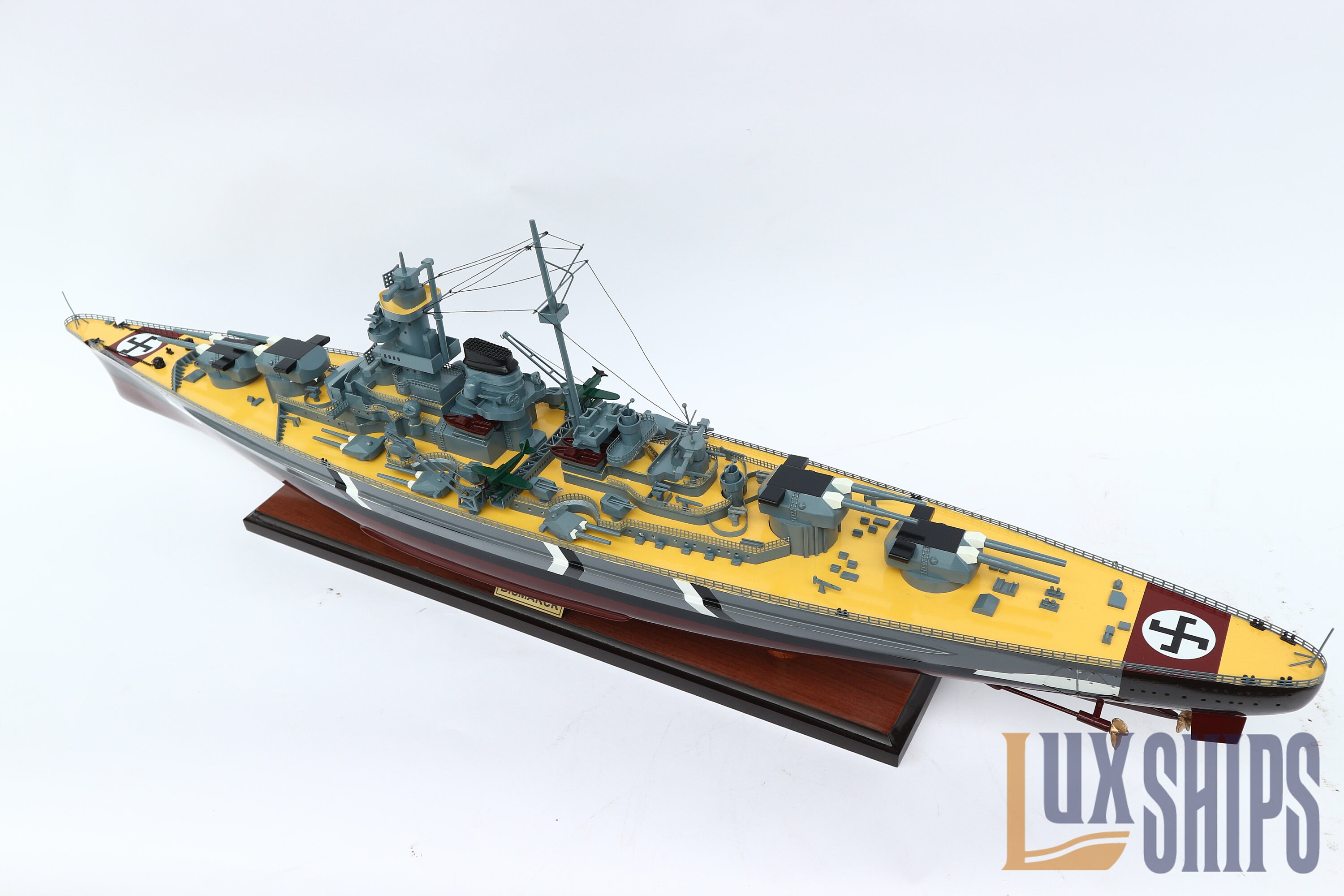 Bismarck Ship Model Bismarck Houten Scheepsmodel Etsy Nederland