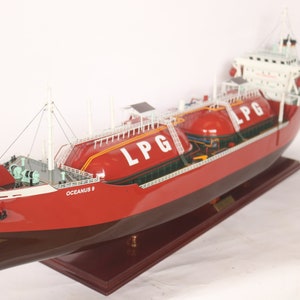 OCEANUS 09 (LPG Tanker) Model Ship, Wooden Ship Model is for Sale, Personalization Your Company Name