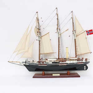 Endurance Ship Model – Handmade 25&quot; (65cm) Wooden Sailing Vessel – Historic Antarctic Explorer – Nautical Decor Gift