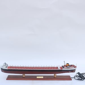 Modello illuminato della SS Edmund Fitzgerald / Replica di una nave mercantile a LED da 73 cm (28,7 pollici) / Luce notturna dei Grandi Laghi / Regalo nautico unico