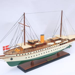 The Royal Yacht Dannebrog Model Ship, Wooden Ship Model is for Sale