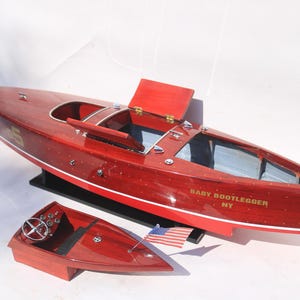 BABY BOOTLEGGER ready for RC Model Ship, Wooden ship model is for Sale