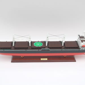 Sabrina I Bulk Carrier Ship Model 100cm – Handmade Replica with Helipad and Wooden Display Base