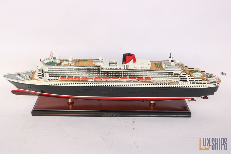 RMS Queen Mary 2 Ship Model 86cm RMS Queen Mary 2 Wooden - Etsy