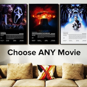 Movie Posters - Custom Movie Posters Choose your own Movie/Film Poster - Personalised Movie Film TV Series Print - Frames NOT Included