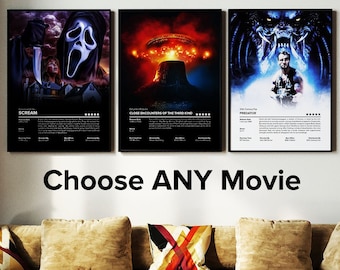 Movie Posters - Custom Movie Posters Choose your own Movie/Film Poster - Personalised Movie Film TV Series Print - Frames NOT Included