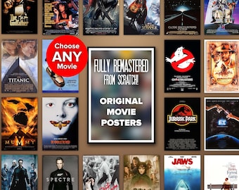 Original Movie Posters - Choose your Favourite Movie Film Poster Print - Custom Movie Posters - Classic Film Movie Prints Posters