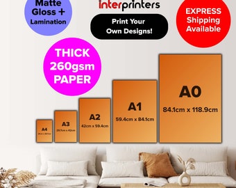 Poster Printing A1 A2 A3 A4 | Print Your Own Artwork | Custom Printing ...