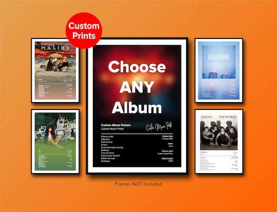 Music Posters - Album Poster - Choose ANY Album Poster - Custom Music Posters - Request your own album choice - Frames NOT Included