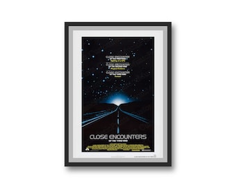 Close Encounters of The Third Kind 1977 Movie Poster - Retro Movie Poster - Vintage Film Movie Poster Print - Home Decor/Wall Art/Picture