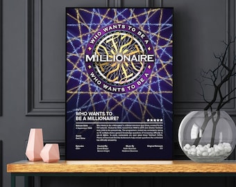 Who Wants To Be A Millionaire UK TV Series Poster | WWTBAM | Movie Posters | Series Prints