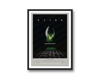 Alien 1979 Movie Poster - Retro Movie Poster - Vintage Film Movie Poster Print - Home Decor/Wall Art/Picture - Sigourney Weaver Film Movie