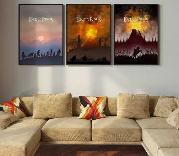 Lord of the Rings Posters Set of LOTR Posters Fellowship of the Ring  The Two Towers Return of the King Frames NOT Included