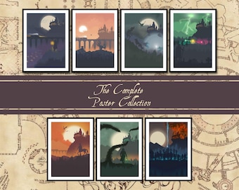 Wizard Film Posters - Fantasy Film Inspired Movie Collection Posters - Wizard Home Décor - Travel Poster Prints - Movie Posters
