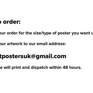 Poster Printing A0 A1 A2 A3 A4 | Print Your Own Artwork | Custom ...