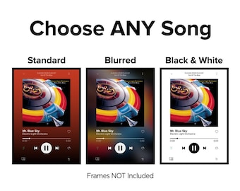 Custom ELO Music Poster - Choose Any Song , Any Album