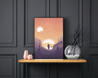 The Mandalorian Poster - Star Wars Posters - Star Wars Film Print - Mando Poster - Minimalist Art