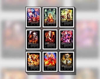 Halloween 1978-2021 Complete Film Poster Series - Movie Poster | Film Print