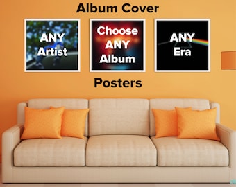 Album Cover Posters - Choose your Favourite Album Cover - Custom Square Album Posters - Request your own album choice - Frames NOT Included