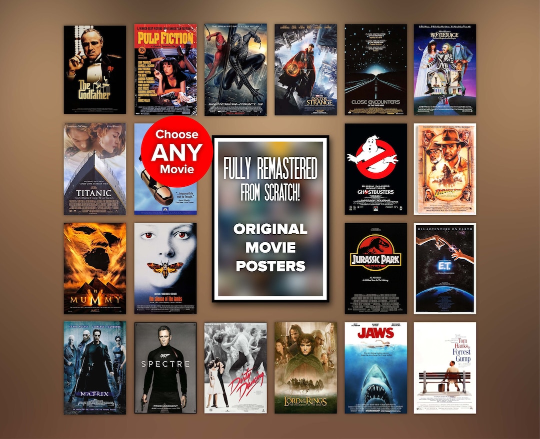 REMASTERED Original Movie Posters Choose Your Favourite Movie Film