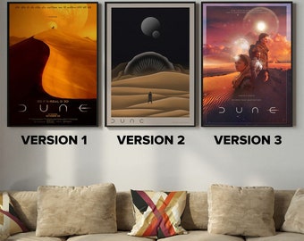 Dune 2021 Movie Poster - Movie Poster | Film Print | Choice of 3 Styles