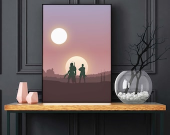The Book Of Boba Fett Poster - Star Wars Posters - Star Wars Film Print - Boba Fett Poster - Minimalist Art