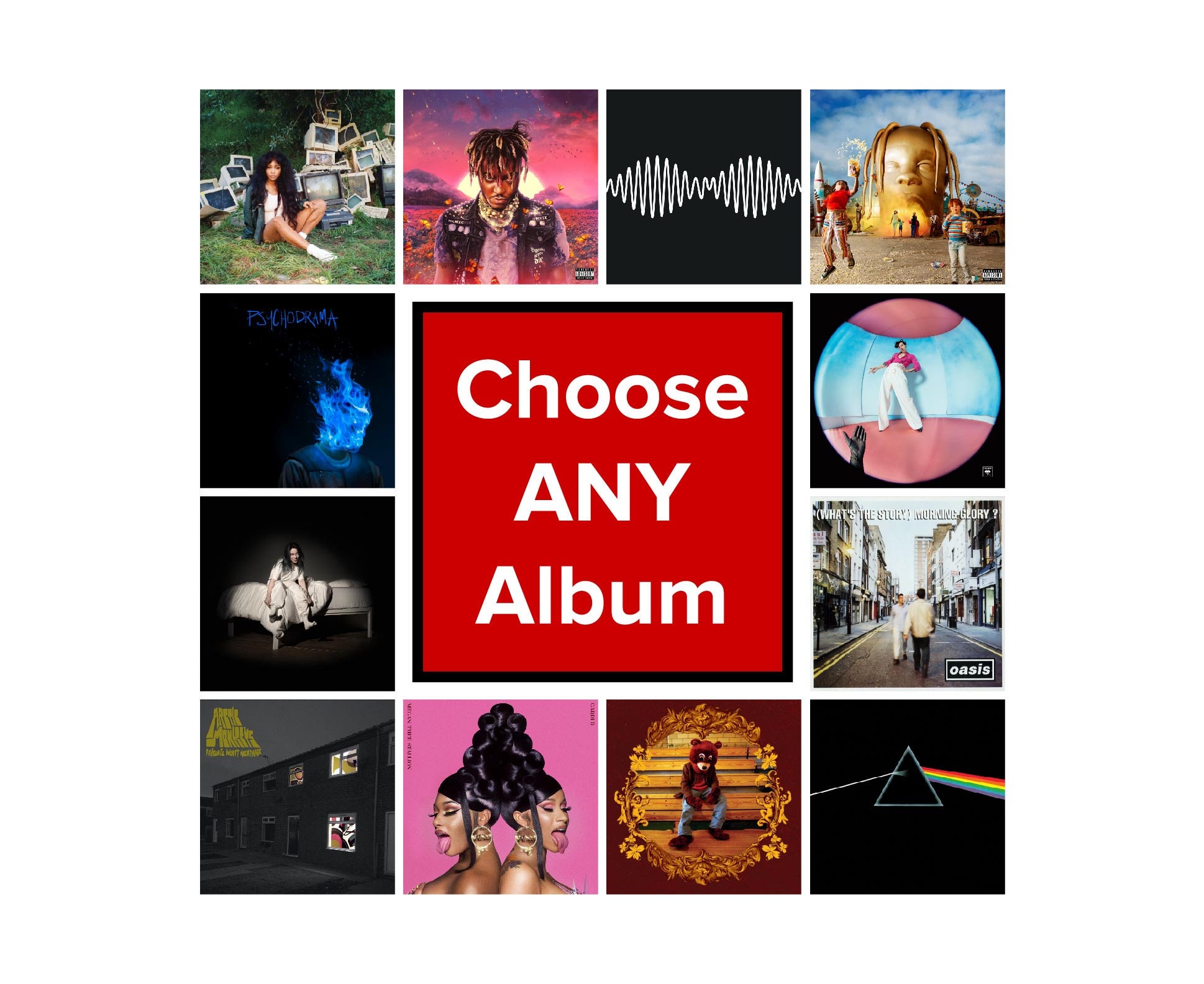 Music Posters Choose your own Album Poster Custom Square Etsy
