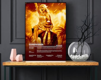 Barbenheimer Film Poster - Barbie / Oppenheimer Comedic Film Crossover Poster 2023