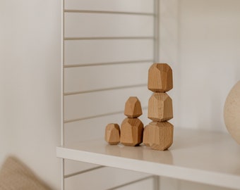 Rochers empilables - jouet en bois, jeu montessori