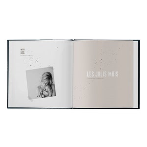 Livre de naissance bébé Neige, souvenirs de la première année, livre minimaliste, livre moderne image 5