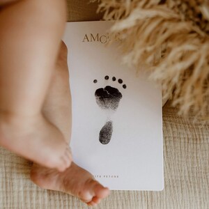 Kit Empreinte Pieds et Mains Bébé - Cadre Bois, Verre Acrylique, Support  pour 2 Photos - Idée Cadeau pour Enfants, Jeunes Mamans et Papas(cadre  photo blanc)