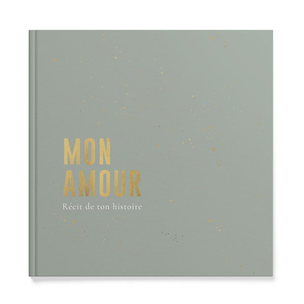 Livre de naissance bébé "Lichen", souvenirs de la première année, livre minimaliste, livre moderne