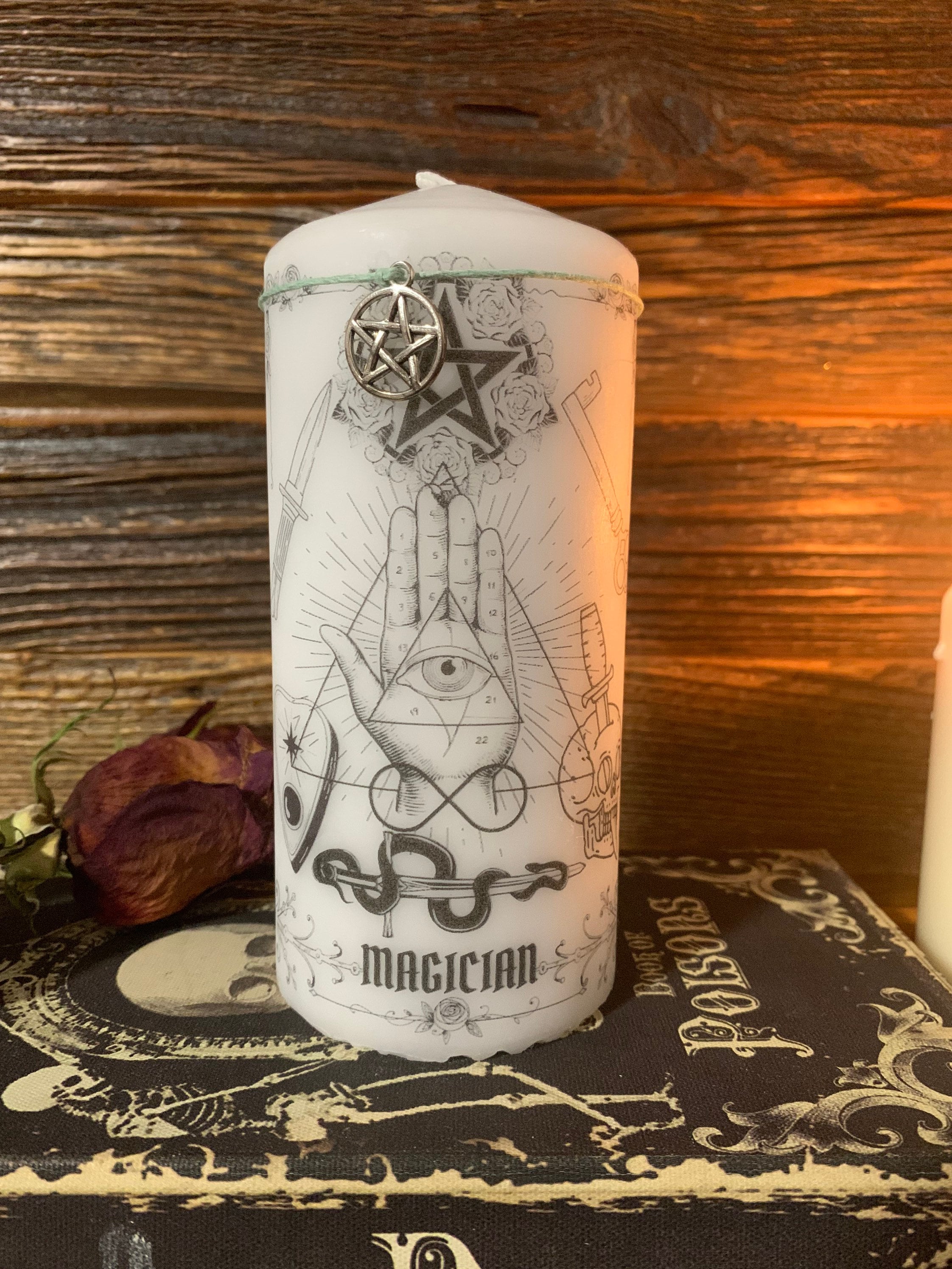 MAGICIAN Tarot Card Candle Pillar Candle Tarot Card Home - Etsy India