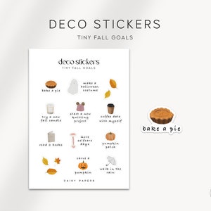 KLEINE HERFSTDOELEN - Decoratiestickers | Decoratieve herfststickers | Minimale en functionele plannerstickers | Bulletjournaal | Bujo
