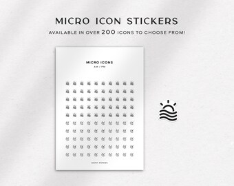 AM /PM - Micro Icon Stickers | Planner Stickers | Minimal & Functional Planner Sticker | Small Icon Sticker | Planner Icon Stickers