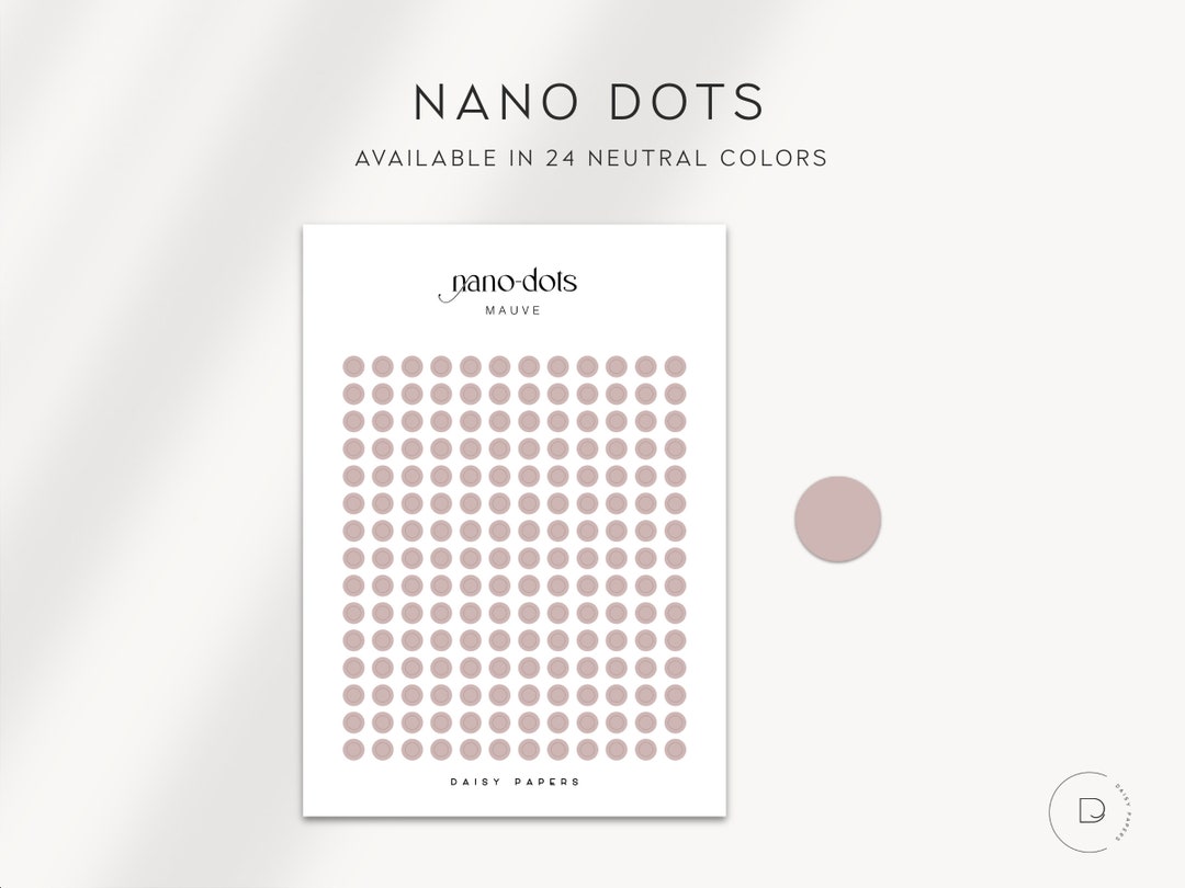 Nano R Sticker TRANSPARENT NANO DOTS Functional Planner Stickers Minimal & Functional ...