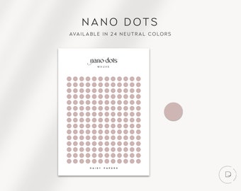 TRANSPARENT NANO DOTS - Functional Planner Stickers | Minimal & Functional Planner Stickers | Minimal Stickers | Neutral Color Stickers