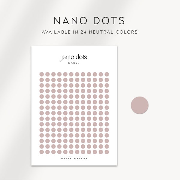 TRANSPARENT NANO DOTS - Functional Planner Stickers | Minimal & Functional Planner Stickers | Minimal Stickers | Neutral Color Stickers