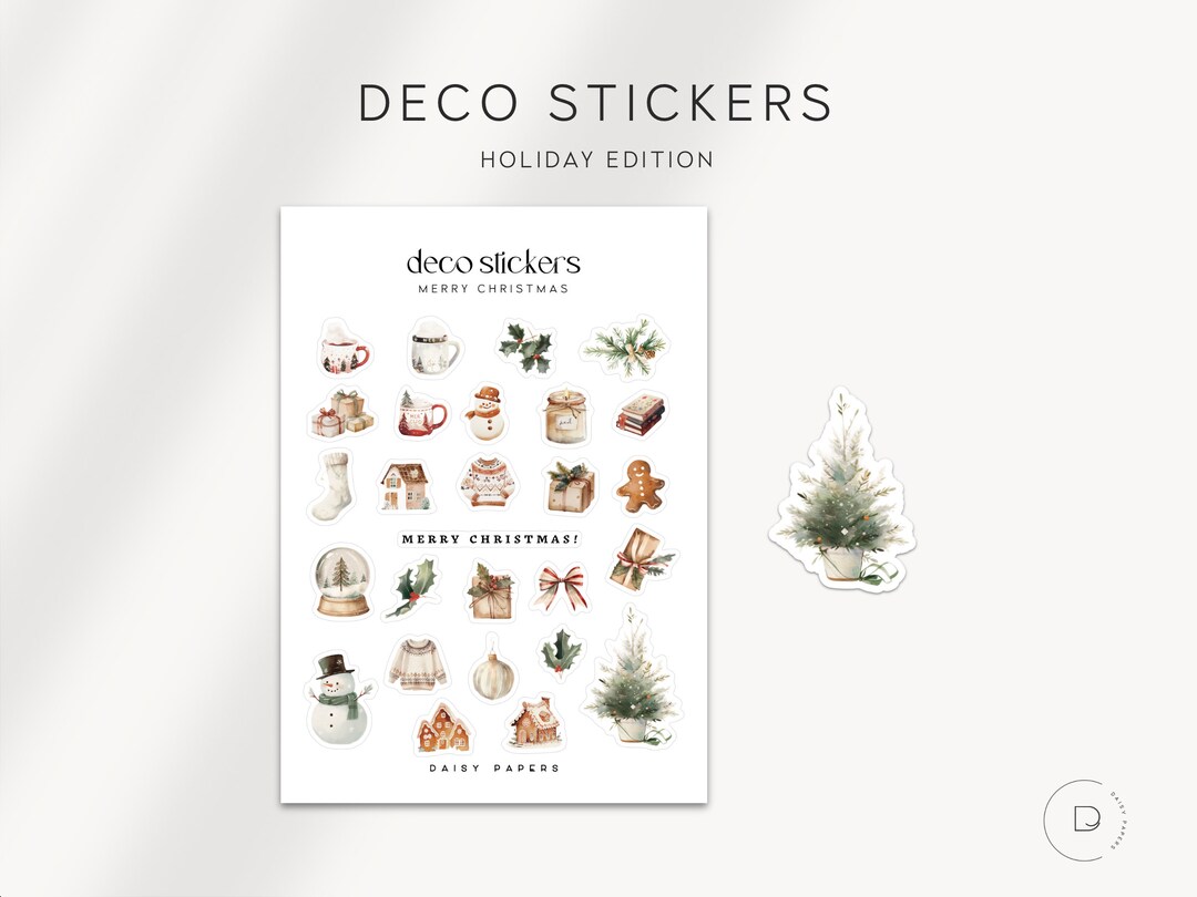 MERRY CHRISTMAS - Holiday Edition Deco Stickers | Decorative Planner ...