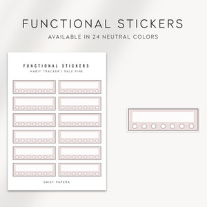 HABIT TRACKERS - Functional Stickers | Minimal & Functional Planner Stickers | Minimal Neutral Color Stickers | Bullet Journal Stickers