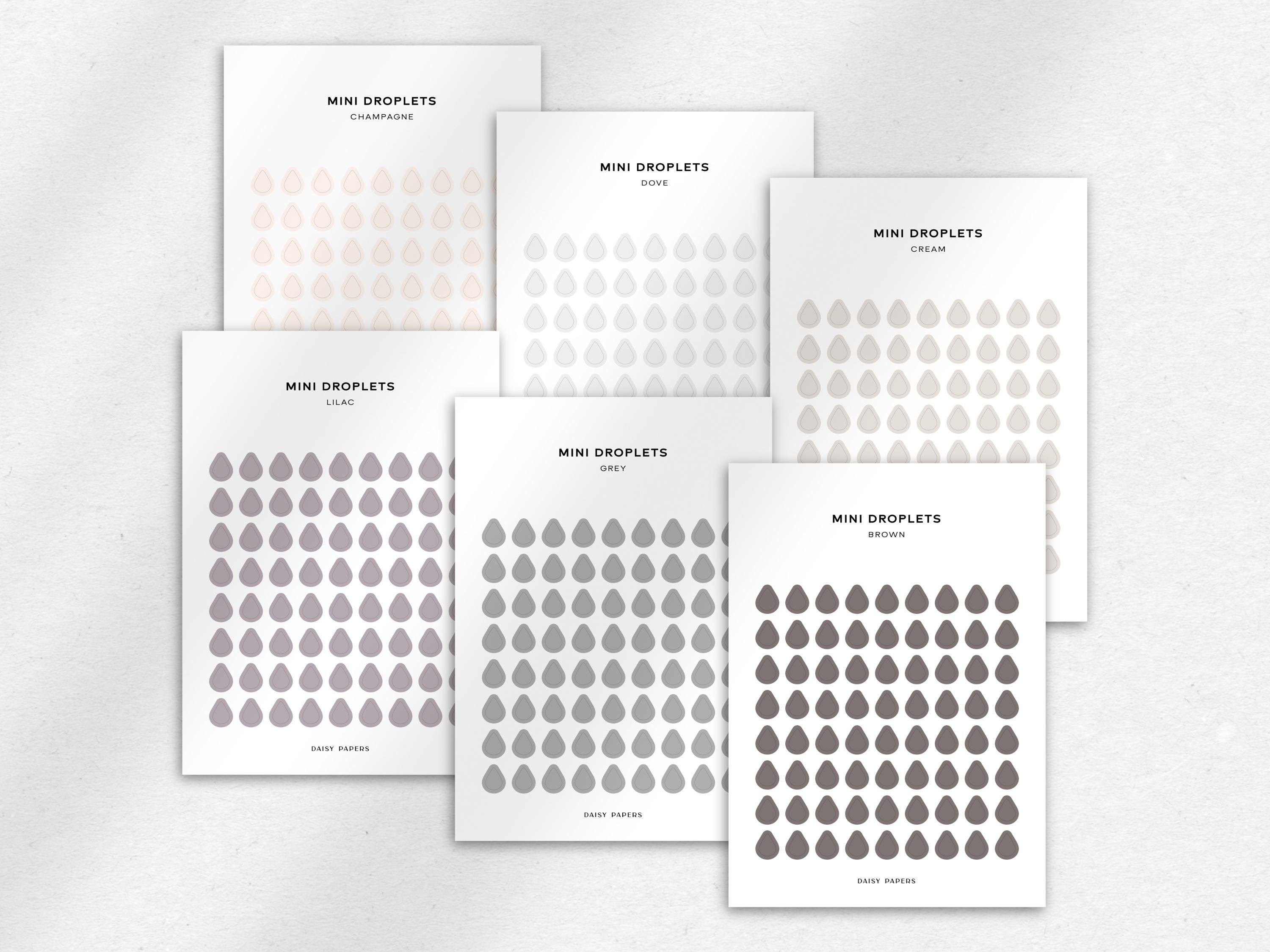 TRANSPARENT MINI DROPLETS - Functional Planner Stickers | Minimal ...
