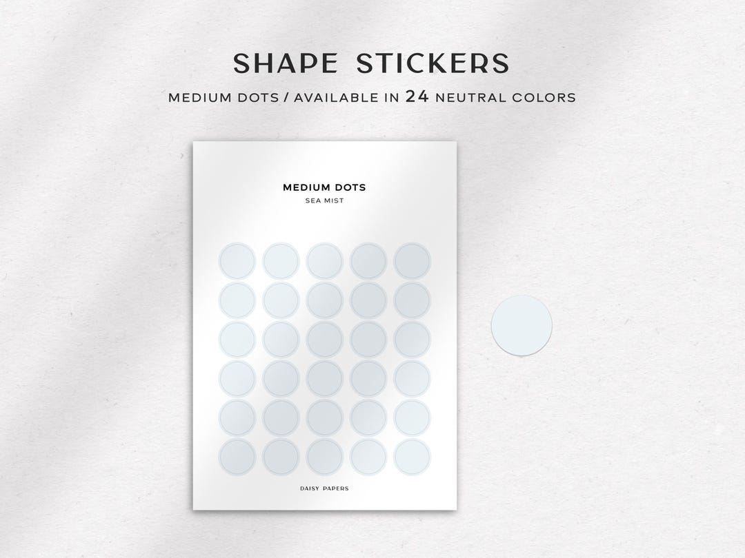 TRANSPARENT MEDIUM DOTS - Functional Planner Stickers | Minimal ...