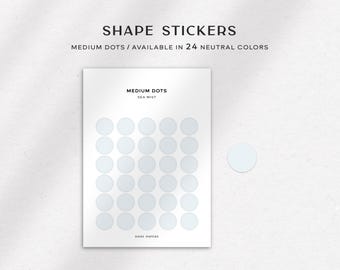 TRANSPARENTE DOTS - Funktionale Planer Aufkleber | Minimale & Funktionale Planer Aufkleber | Minimale Schrift Aufkleber | Neutrale Farben