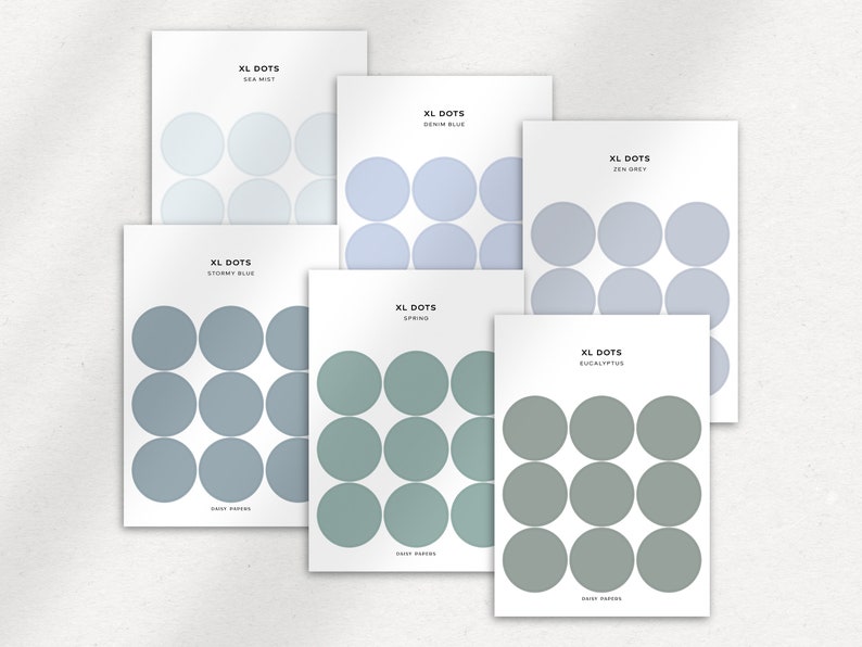 XL DOTS - Transparent Functional Shape Planner Stickers | Minimal ...