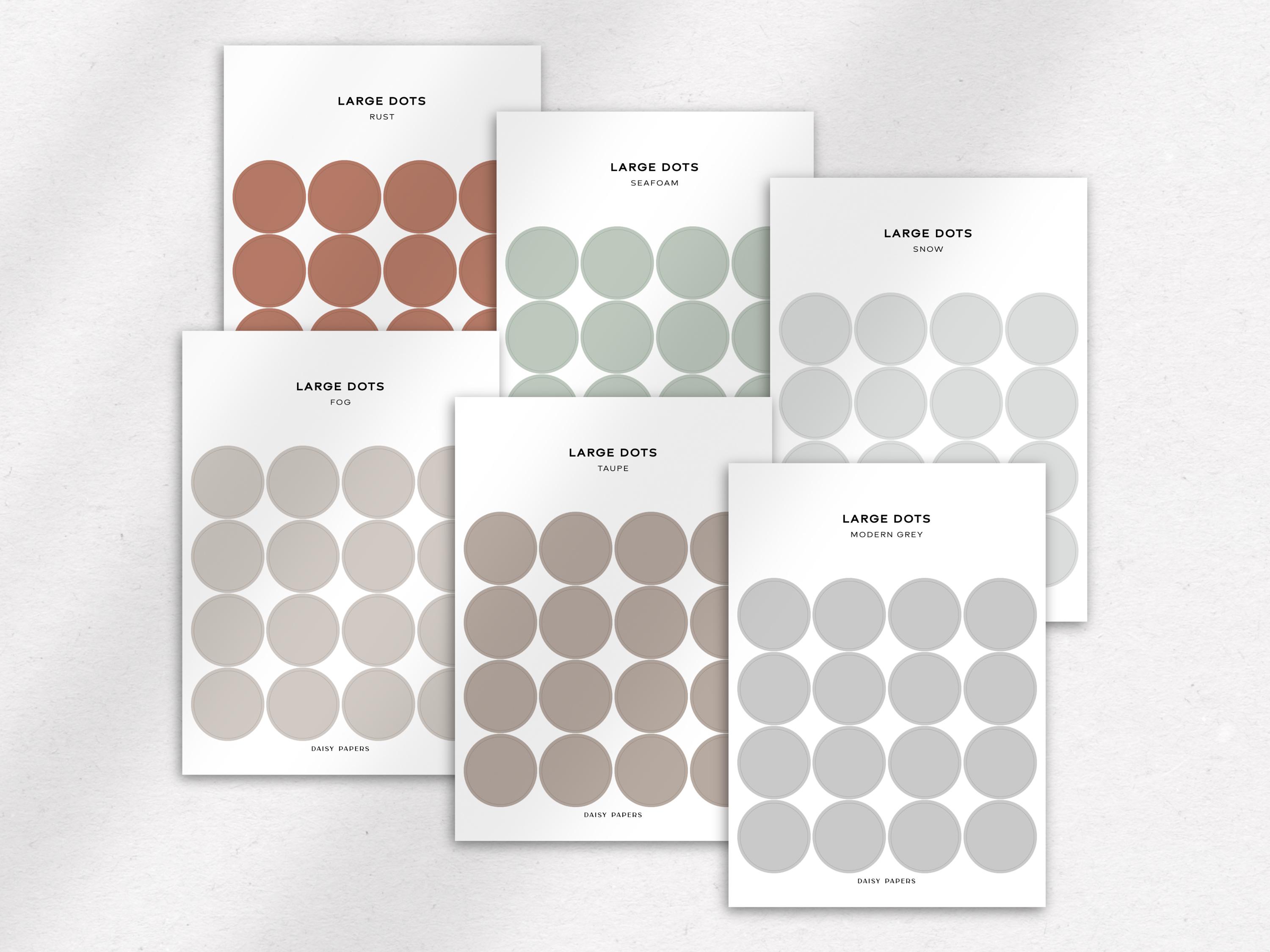 TRANSPARENT LARGE DOTS - Functional Planner Stickers | Minimal ...