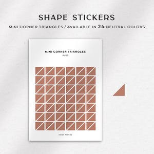TRANSPARENT MINI Corner Triangle - Functional Planner Stickers | Minimal & Functional Planner Stickers | Minimal Stickers | Neutral Colours