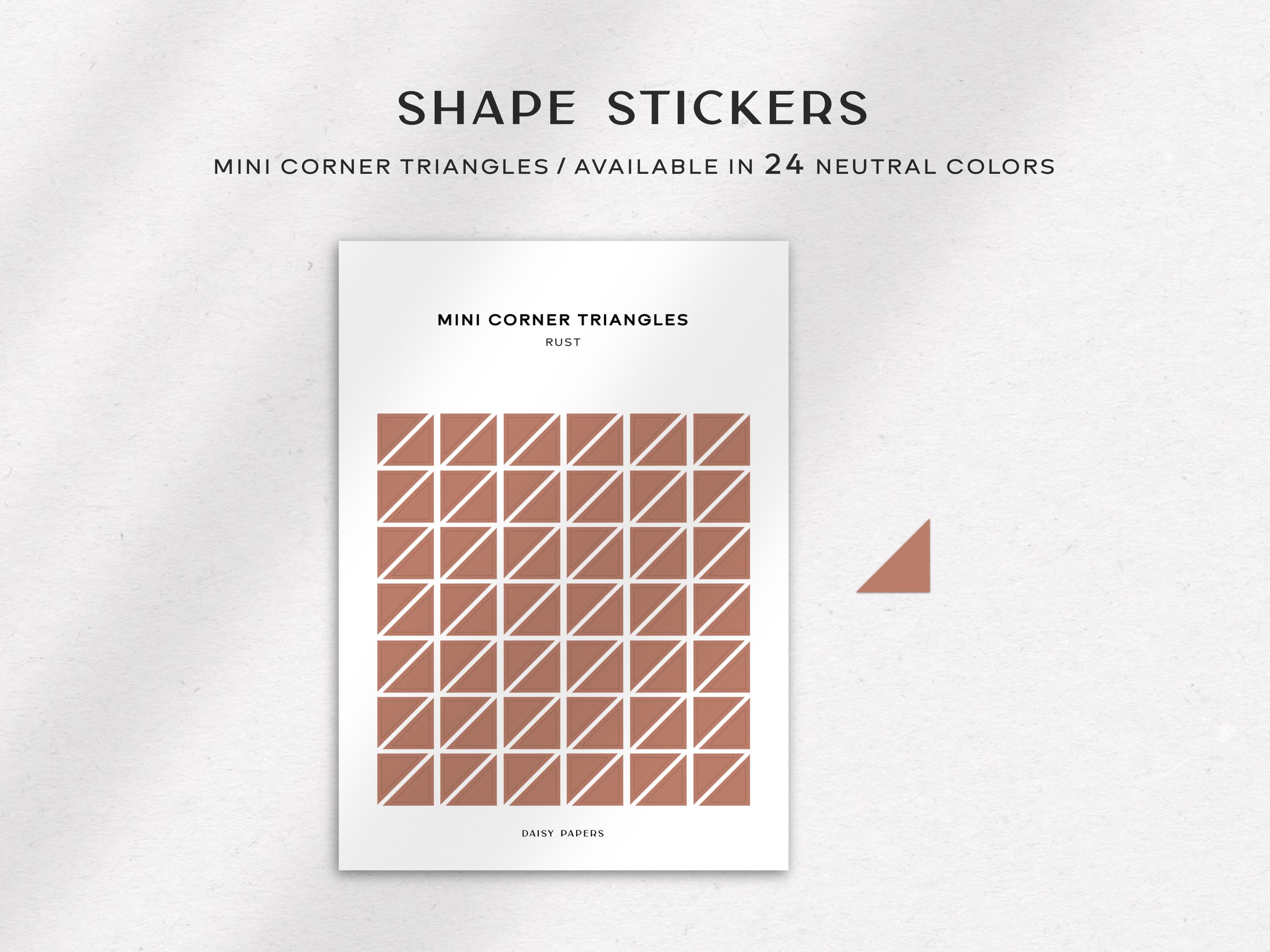 TRANSPARENT MINI Corner Triangle - Functional Planner Stickers ...