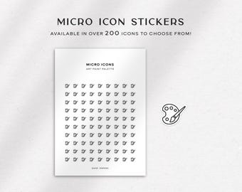 ART PAINT PALETTE - Micro Icon Sticker | Planner Stickers | Minimal & Functional Planner Stickers | Small Icon Sticker | School Icon sticker