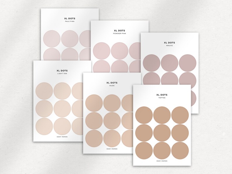 XL DOTS - Transparent Functional Shape Planner Stickers | Minimal ...